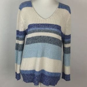 Chaps Denim Sweater Linen Blend